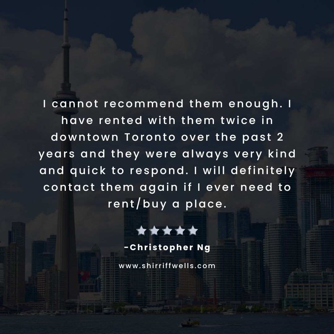 the_sw_group's tweet image. Thank you so much for the glowing review, Christopher! It’s always our goal at the SW Group to be responsive and supportive, and knowing we’ve achieved that for you makes our day.

#SWGroup #Toronto #Realtor