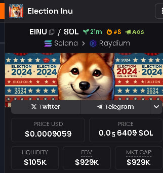 Election_Inu's tweet photo. 🔥🔥
 $EINU is trending on DexScreener! 🔥🔥 https://t.co/pq6e6nPPAS