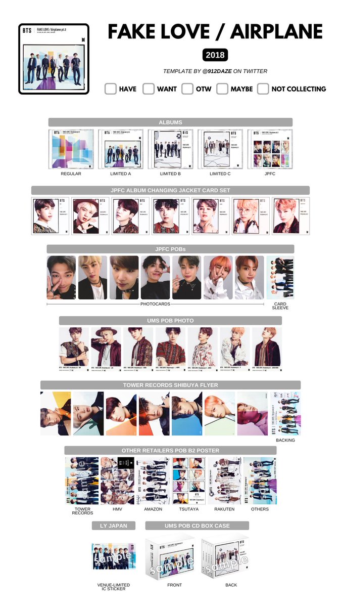 防弾少年団(BTS) - BTS lights FAKE LOVE トレカ コンプ 11/7発売「FAKE LOVE/Airplane pt.2」セット購入によるストア