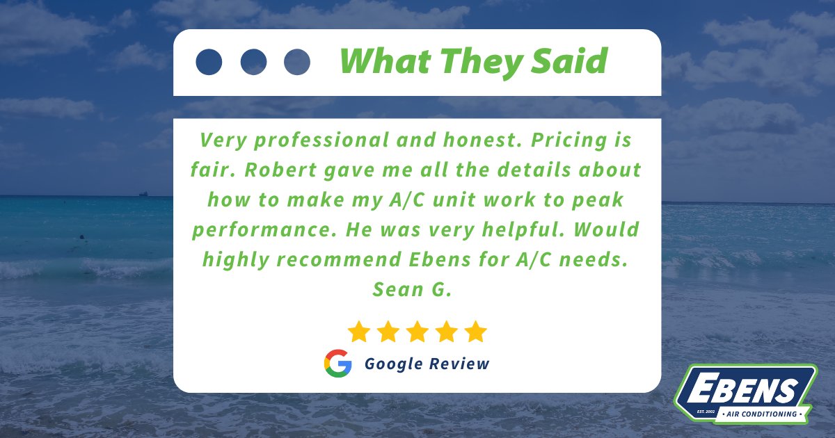 EbensAir's tweet photo. Another satisfied customer and air conditioning unit running at peak performance. The Ebens Promise Combo! ⭐⭐⭐⭐⭐ https://t.co/YCXsMMlHLY