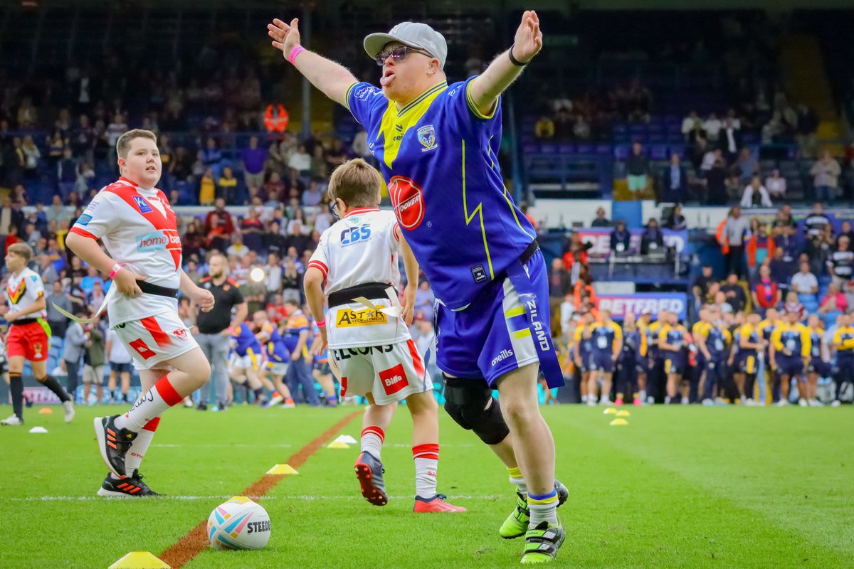 WWRLFoundation's tweet photo. 🌟 Incredible day at Magic Weekend! Our Learning Disability Super League team hit the pitch at halftime during Wigan vs Saints. 🏉 No points, just pure love for the game. This is what rugby league is all about! 🙌#bethechange  #MagicWeekend #LDLeague #RugbyLeague #InclusiveSport https://t.co/zLBIt2B6d8