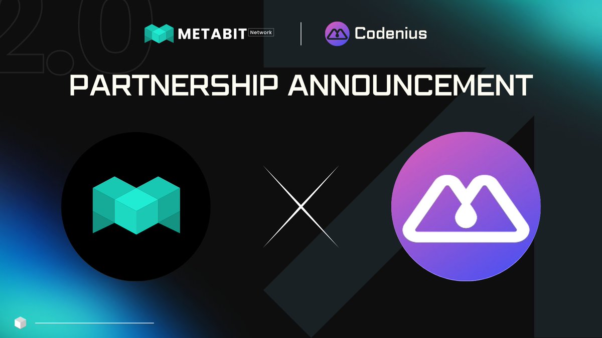 🚀 Partnership Announcement!  
🙌We’re thrilled to announce our partnership with @theCodenius, an innovative platform leading the way in integrating artificial intelligence into software development! 🤖
💻  Together, Metabit and Codenius are committed to advancing the future of