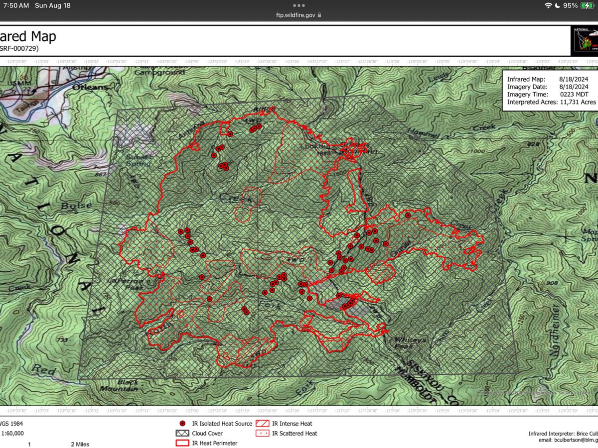 FurrieChief's tweet photo. #BoiseFire
Here are the 08-19-24 maps and forecasts for the incident:
(Although the area received some wetting rain in the last 24 hours, the larger fuels will continue to readily burn and consume.)
1 of 2 https://t.co/yOCGGwiU6q