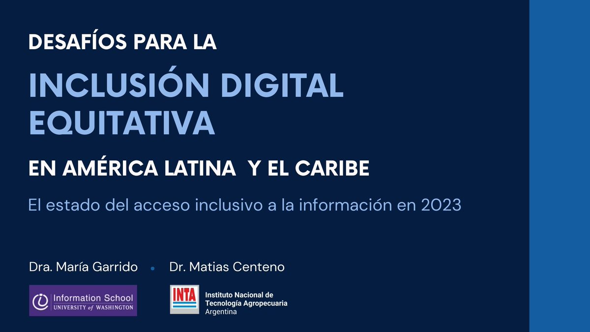 matiascto's tweet photo. ¿Qué futuro digital le espera a América Latina y el Caribe? Con @mariaigarrido presentamos en la @UNAM_MX  hallazgos centrales de nuestra investigación sobre #acceso significativo a la #información: más conexión pero menos #libertad y #equidad; emerge la #brechadigital de datos https://t.co/glec17nbvE