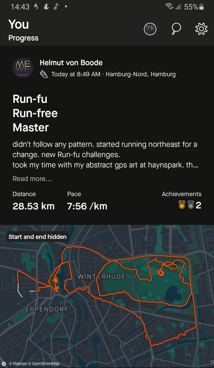 BoodeVon's tweet photo. Run-fu
run free, run art.
Master level
cloudy, light showers, soft forgiving turf. there is a freedom in running without a template. concentrated on #Runfu. traffic was light, very much alone at #stadtpark free to #run as i pleased. upper body x4miles.
#running #runner #strava https://t.co/sahIKqJaPn