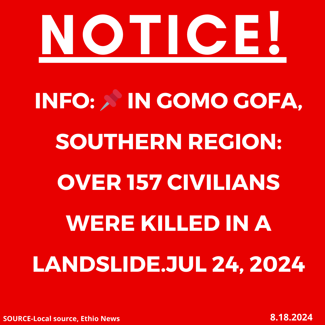 xotrinx1's tweet photo. INFO: 📌 In Gomo Gofa, Southern region: Over 157 civilians were killed in a landslide. July/24/2024

#Ethiopia #xotrin #Amharagenocide #Amharamassacre #OromoENDFmurdersAmharacivilians #OromoENDFkillings https://t.co/vzSrFaeelA