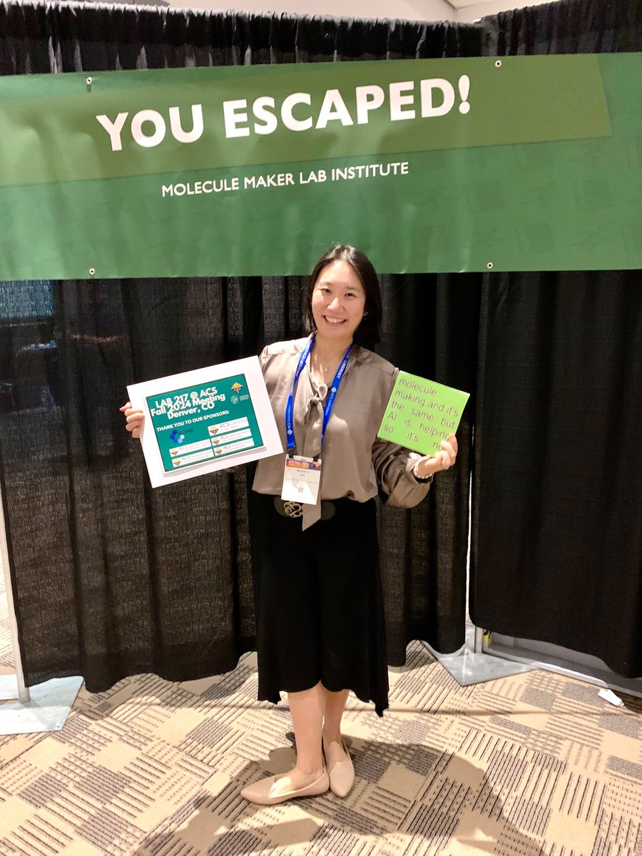 mso888's tweet photo. Chemistry escape room at #ACSFall2024? Yes, please! I was the 1st to escape Lab 217 today! What a fun way to start off this conference! Check out Lab 217 out at Mile High Ballroom 1D! Thanks, @Molecule_Maker! https://t.co/U1BRuenGlX