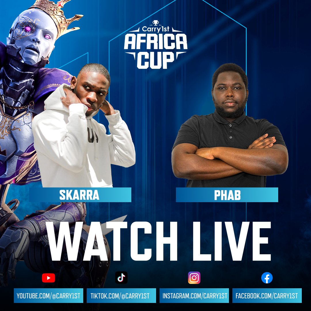 Carry1st (@carry1st) on Twitter photo The stream is live‼️
🎙️<a href="/itzSkarra/">✨ Skarra ✨</a> & @Phabstreams
📺Watch live: youtube.com/live/mNr6TT4Mv… | Tiktok.com/@carry1st | facebook.com/carry1stshop | instagram.com/carry1st
#carry1stafricacup #carry1stcup The stream is live‼️
🎙️<a href="/itzSkarra/">✨ Skarra ✨</a> & @Phabstreams
📺Watch live: youtube.com/live/mNr6TT4Mv… | Tiktok.com/@carry1st | facebook.com/carry1stshop | instagram.com/carry1st
#carry1stafricacup #carry1stcup