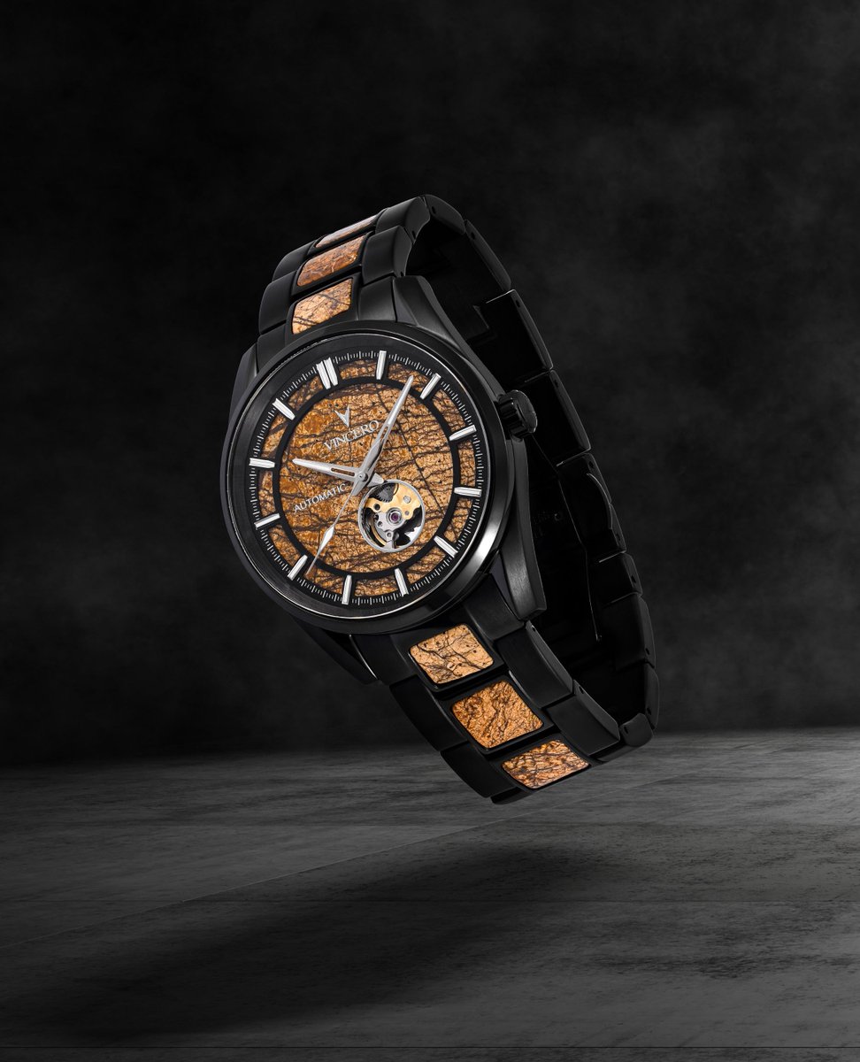 Meet the Quantum Bengal Limited Edition 🟠⚫️  A design with genuine sandstone.⁠
⁠
The Essence of Time: Sandstone⁠
⁠
Limited to 100 pieces. 😤⁠
⁠
#LiveDayOne⁠
#Vincero⁠
