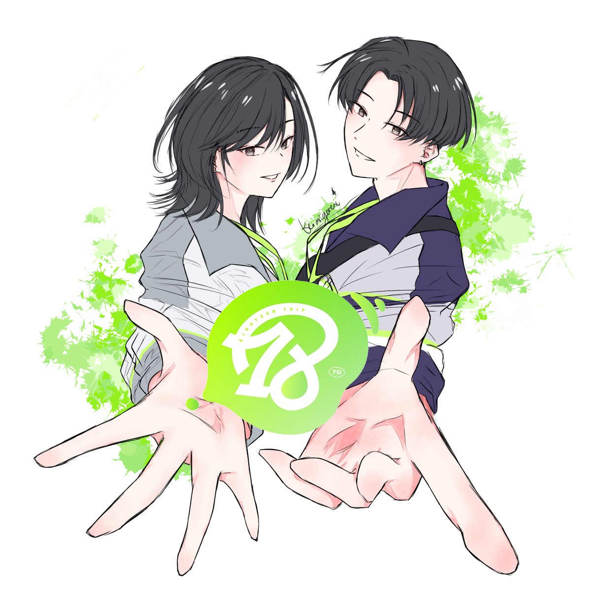 Hamasaki siblings! Momiji + Kaede! 主任ちゃんと主任くん #エイトリ