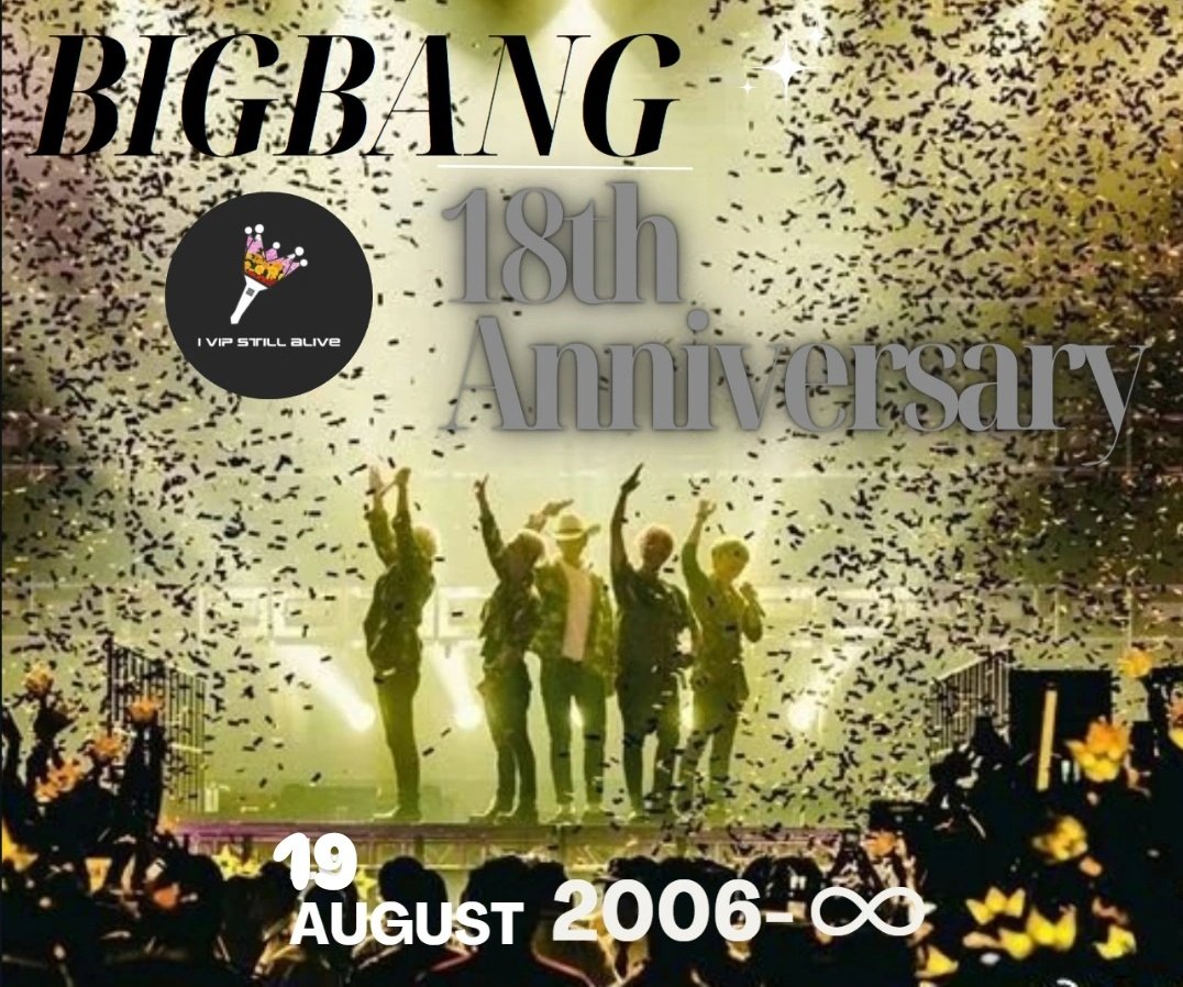 IVIPStillAlive's tweet photo. Feliz 18 aniversario al grupo que se convirtió en mi lugar seguro gracias por ser parte de mi vida  por dar todo por sus VIPs los seguiremos apoyando los amos y admiramos
BIGBANG THE TIMELESS ICONS OF KPOP
#BIGBANG18yearsofLegacy
#18YearsOfUnmatchedGlory
#18YearsUnstoppableImpact https://t.co/fWlHGtBtmX