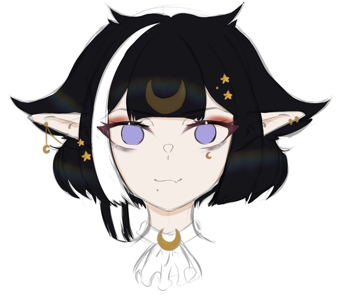 Did a fast sketch of <a href="/spuwkie/">Spuwkie 🌙🪻</a> they are they are soo sweet 🥹💕💕💕