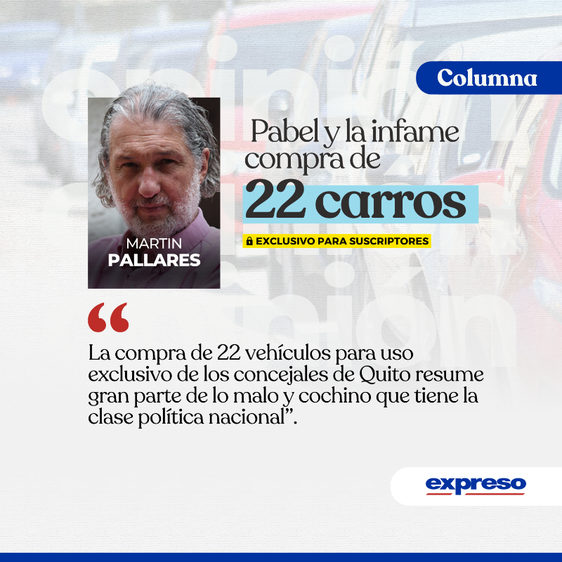 #OPINIÓN | "Políticos como el alcalde Pabel Muñoz están convencidos de que el funcionario público pertenece a una casta de privilegiados que merecen una calidad de vida superior a la del mandante común y corriente".

Escribe Martin Pallares 👉 bit.ly/4dvvwj8