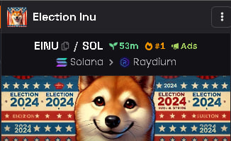 Election_Inu's tweet photo. TOP-1 DONE! 🔥✅ https://t.co/rbGzYvJDpG