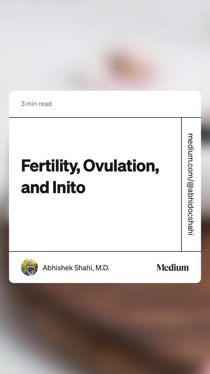 LivemeLonger's tweet photo. “Fertility, Ovulation, and Inito” by Abhishek Shahi, M.D.
https://t.co/URyPRjBuMD https://t.co/R1T9XCz42E