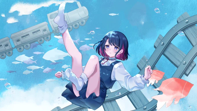 氷雨ちゃん様の『ウミユリ海底譚』歌ってみたのイラストを担当させていただきましたよろしくお願いします!ウミユリ海底譚歌ってみた【氷雨ちゃん】  