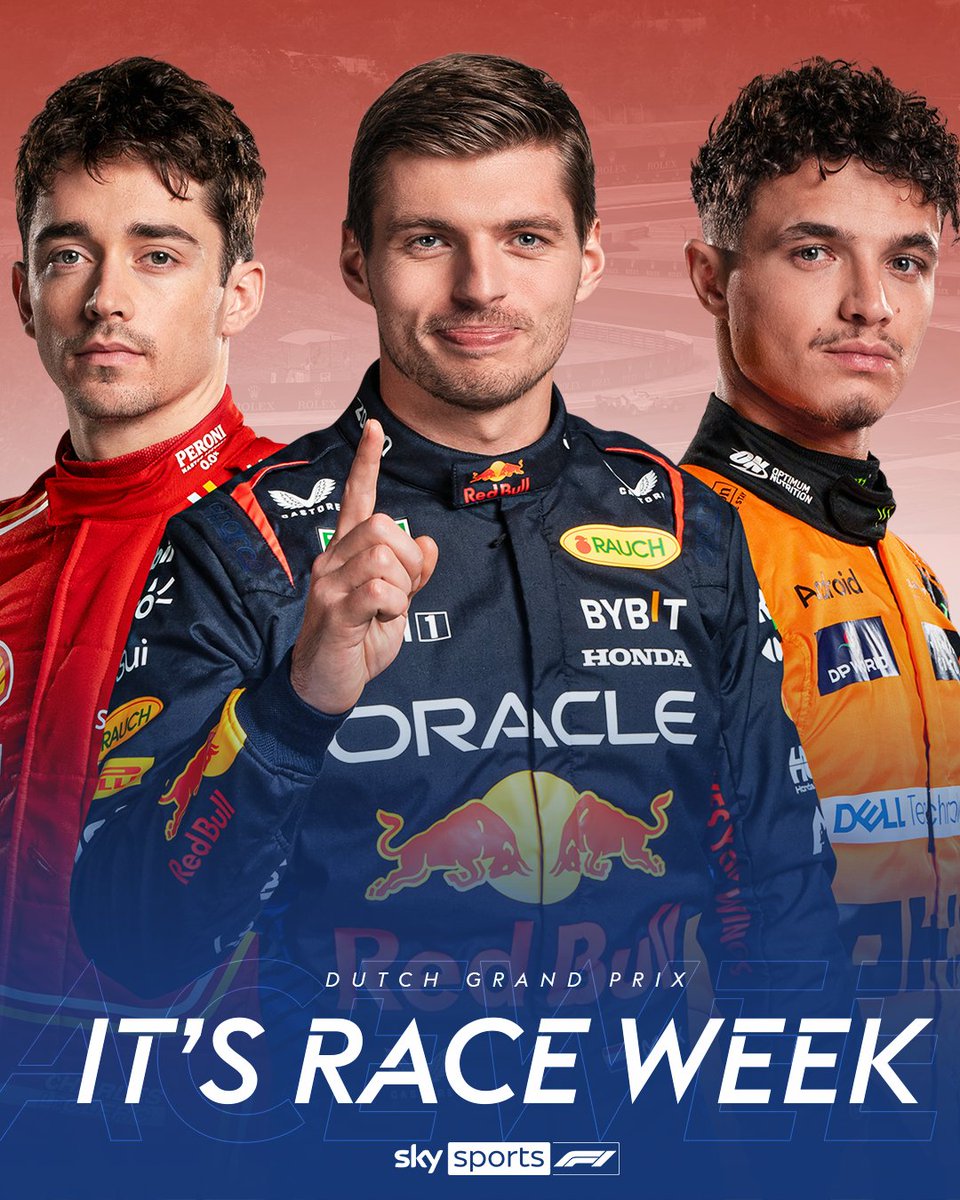 SkySportsF1's tweet photo. The summer break is over which means...

*inhales*

📣🇳🇱 IT'S FINALLY RACE WEEK AGAIN! 🇳🇱📣 https://t.co/waUUMowrB1