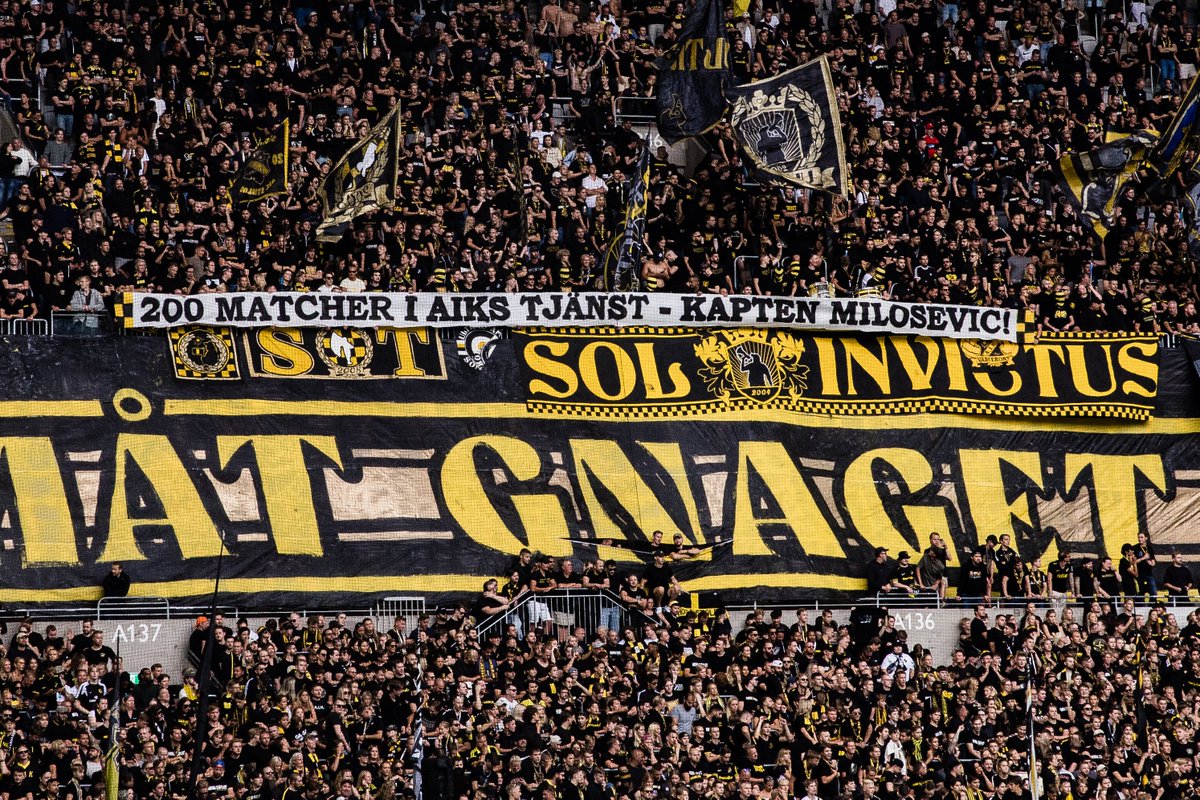 AIKfotboll's tweet photo. 200 matcher i AIK:s tjänst – kapten @MilosevicAlex! https://t.co/mKeFfdbFml