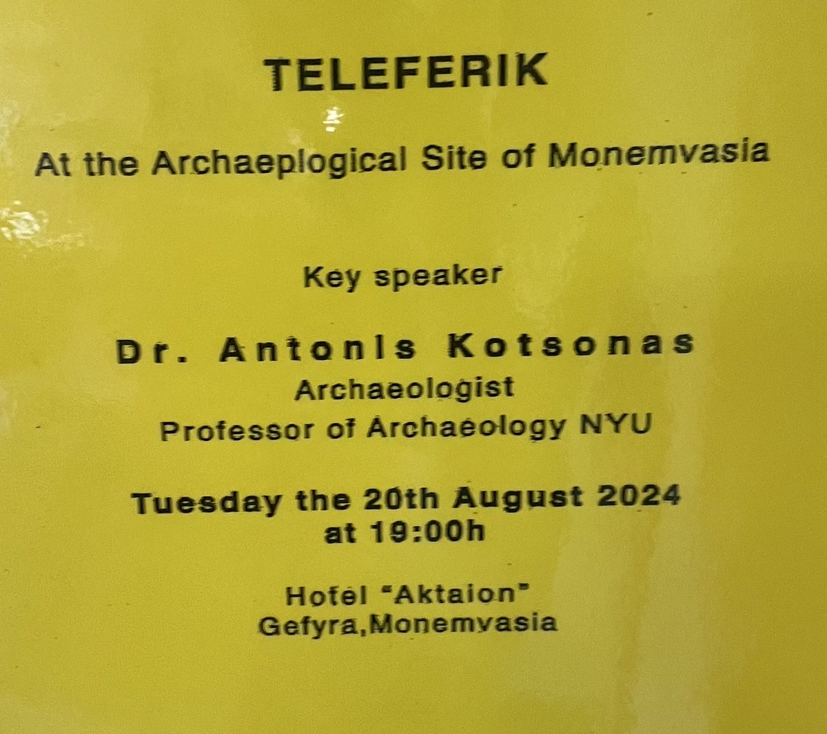 MONEMVASIA2's tweet photo. The Municipality of #Monemvasia has decided to ruin the archeological wonder of the Kastro turning it into a Disneyland with a cable car (teleferik), giant spotlights and paraphernalia. On August 20th archeologists will explain why it would be disastrous ⁦@Kathimerini_gr⁩ https://t.co/TjF580ywDK