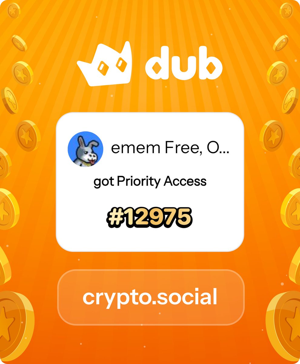 naitore13's tweet photo. I just got Priority Access to Dub! Let’s make memecoins PvE again. Get in early™. https://t.co/A3Im11oyGQ https://t.co/mig2PL0LYr