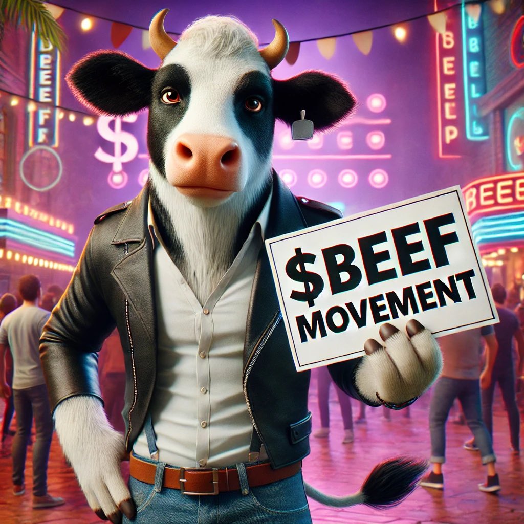 BeefCto's tweet photo. Join the $Beef Movement! 🐮💥

If you're looking for the next big opportunity, look no further. $Beef is here, offering you a spot in the strongest community!

Don't miss out, join us and watch $Beef grow with you! 🚀 https://t.co/dWtIJniaZj