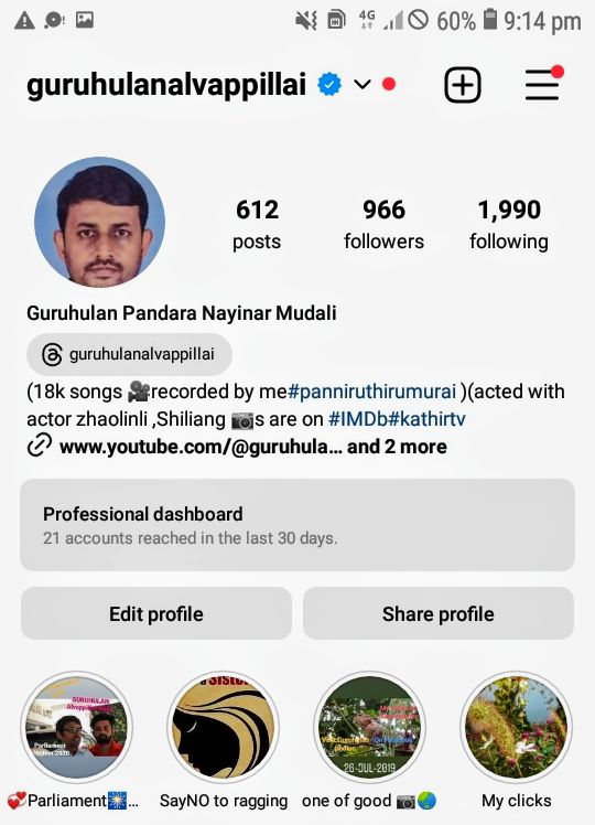 guruhulan's tweet photo. My instagram has been #verified https://t.co/Jf389cHTO7
