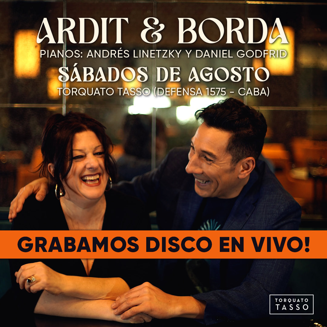 🌹Ardit &amp; Borda en el Tasso, planazo! 
🎹 PIANOS: Daniel Godfrid &amp; Andrés Linetzky

🇦🇷 TORQUATO TASSO
Defensa 1575 - San Telmo
.
#lidiaborda #arielardit #danielgodfrid #andreslinetzky #tasso #torquatotasso #tango #musicapopular #musicaenvivo #buenosaires #ciudaddebuenosaires
