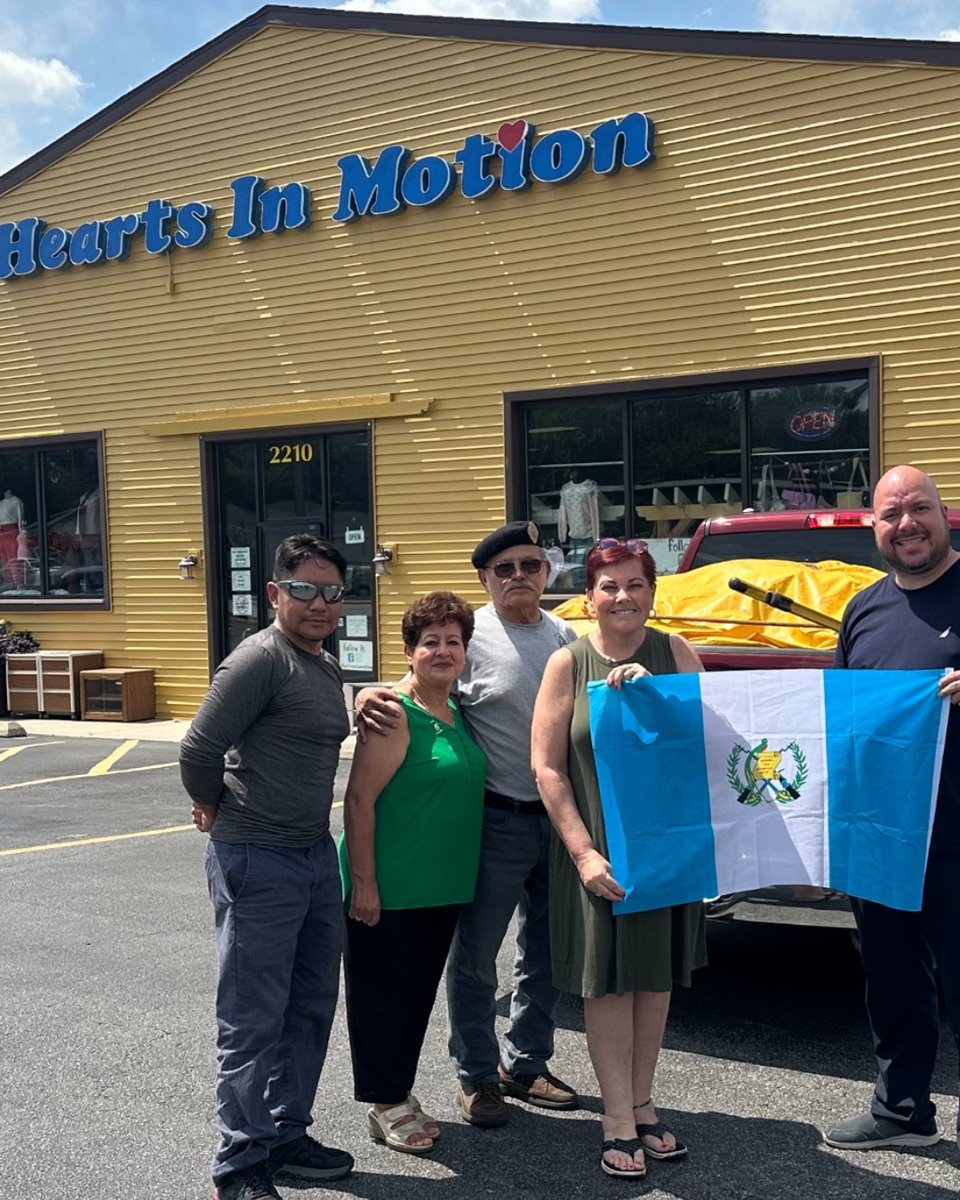 HeartsInMotion's tweet photo. Earlier this week, we had the honor of welcoming Guatemalan firefighters as they picked up vital firefighting gear! They’re on an incredible journey, soon driving a fire truck from Nebraska all the way back to Guatemala to help their communities. 🚒🌍 #Firefighters #GlobalSupport https://t.co/2e7niYG1qA