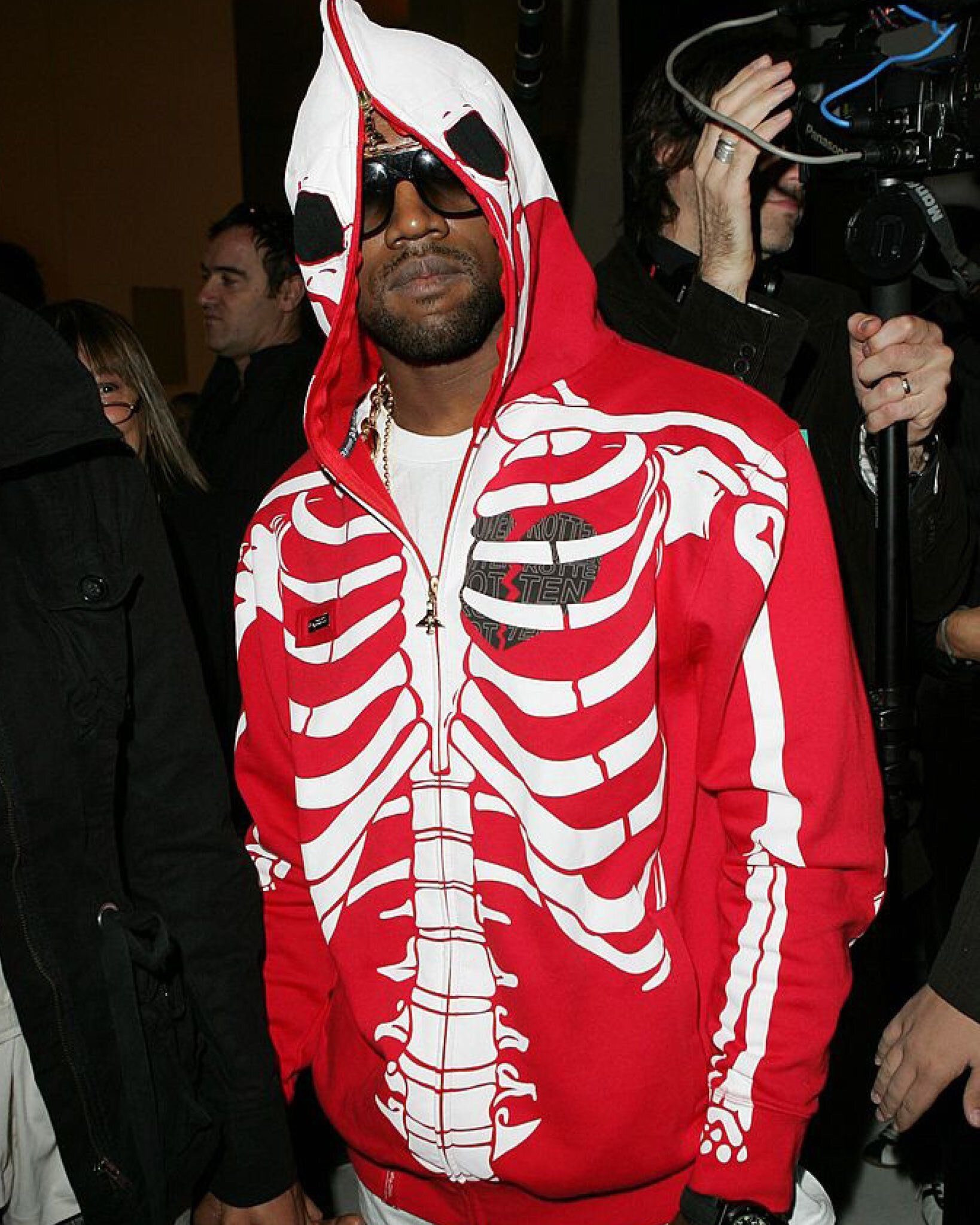 Complex Style on X Travis Scott showed up to the DC stop of the We Trust You tour rocking LRG s Dead Serious hoodie Kanye West famously wore the design to Stella McCartney s