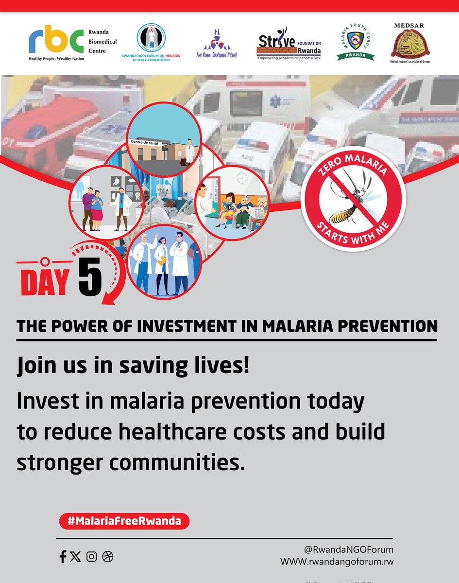 medsar_rwanda's tweet photo. Malaria is a preventable disease, and by investing in prevention, we can save countless lives. Every dollar spent on malaria prevention reduces the burden on our healthcare system, strengthens our communities, and creates a healthier future for everyone. #MalariaFreeRwanda https://t.co/8yNgIbrKA6