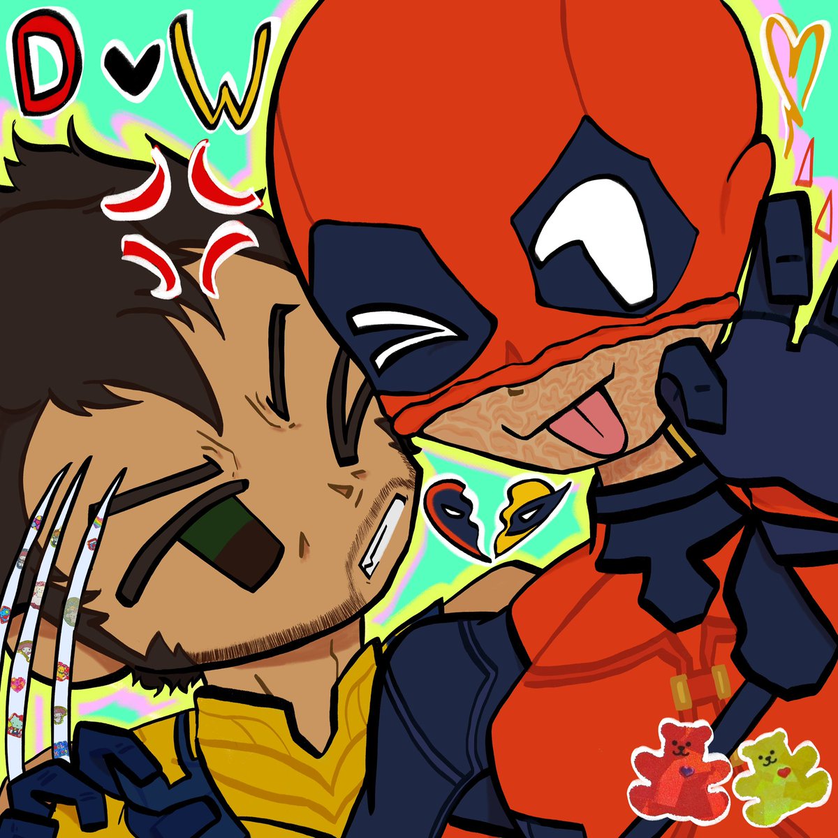 chaodachii's tweet photo. can u tell i dont draw men #poolverine #deadclaws https://t.co/n3g7ZE6SBX