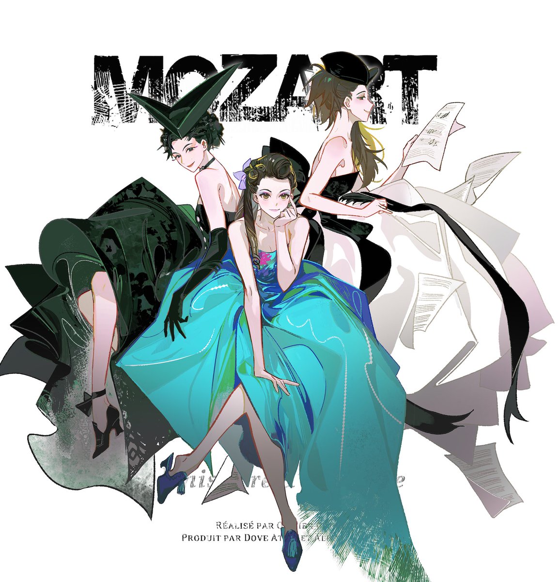 「Mozart L'Opéra Rock 」|00-Noirのイラスト
