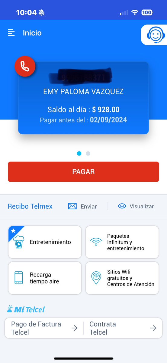 emypaloma's tweet photo. Ahora si funciona la app de @Telmex y ya me mandaron mi recibo!!!!! Y encima me cobran completo cuando no me dieron servicio 4 días!!!!!! Esperen a la brevedad que les pague 😡@TELMEXSoluciona @carlosslim https://t.co/z7P6244rO5