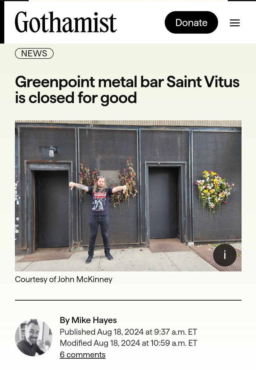 Cried about <a href="/saintvitusbar/">Saint Vitus</a> so hard it made the news
 gothamist.com/news/greenpoin…