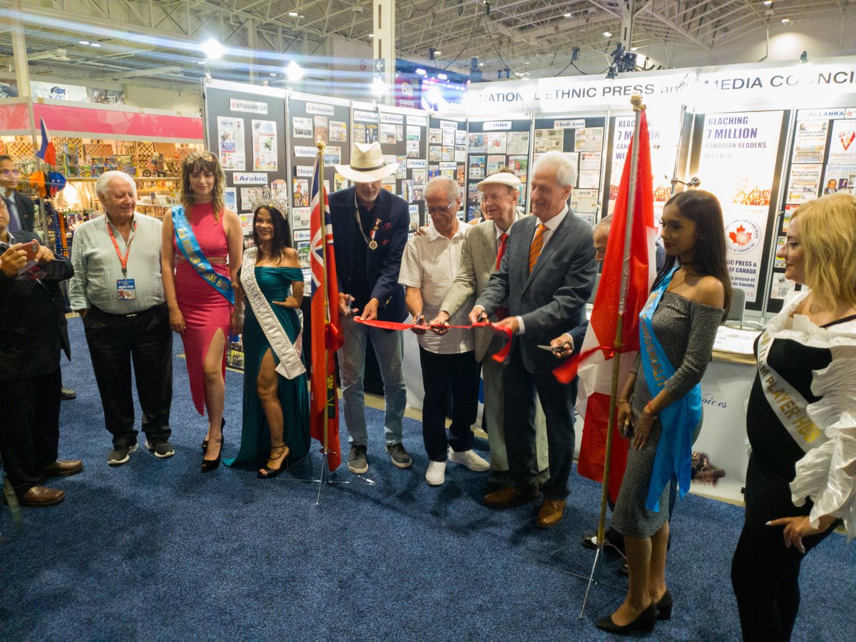 NatEthnicPress's tweet photo. We've just officially opened the National Ethnic Press and Media Council of Canada pavillion to the public at our ribbon cutting ceremony! #nepmcc #CNE https://t.co/TNl01Fgq0N