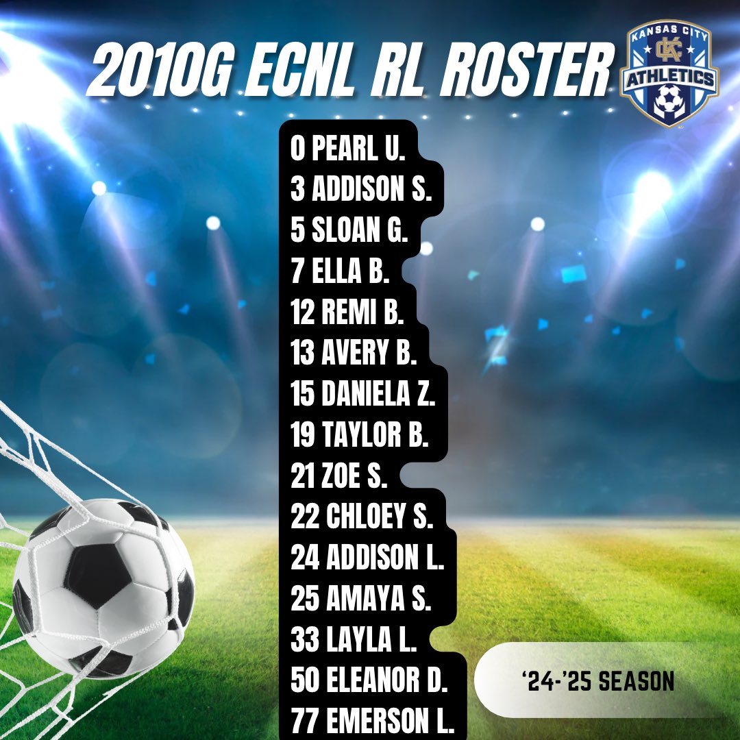 KCA2010gPremier's tweet photo. ‘24-‘25 Roster! https://t.co/SKL4BeQAzR