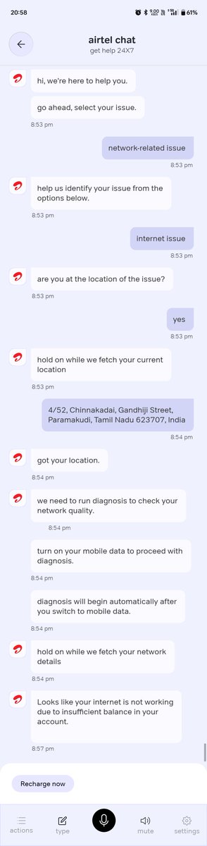 Karbaabu's tweet photo. Do Airtel really offering unlimited 5G? I purchased new 5G mobile and was excited about unlimited 5G.After consuming my regular data limit that is 2GB internet jus disconnects.I reached out to customer care, that bot states I need to recharge. STOP misleading people @airtelindia https://t.co/KofGMDGc8X