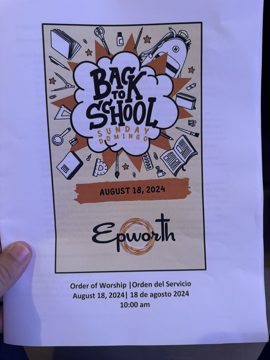 Big thanks to Pastor Fenner, Pastor Brantley, Pastora Yolanda, Milagro Flores &amp; all from Epworth Methodist Church welcomed us today. As the son, brother, cousin, nephew &amp; proud uncle of pastors, I know a bilingual, engaging service is no small feat. Bravo!