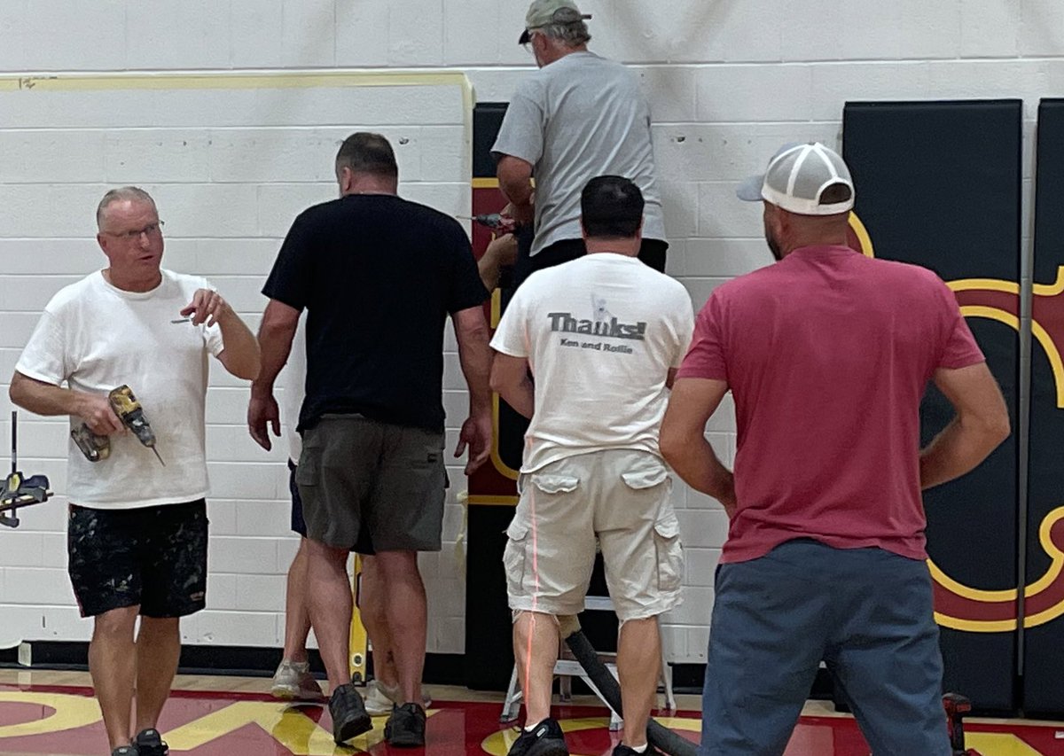 New look in the gym this year. Thanks to the Roncalli Catholic Booster Club! <a href="/ClubRoncalli/">RCHS Booster Club</a>