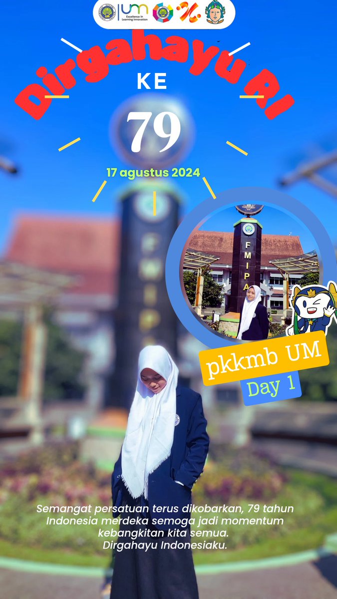 triambarrr's tweet photo. [Sinergi Cakrawala] Sekali merdeka tetap merdeka!
#Day1PKKMBUM2024
#PKKMBUM2024
#MabaUM2024
#SinergiKreasi
#BEMUM2024
#UMtheOnlyOne
#LaskarDewantaraMuda
#universitasnegerimalang
#NareswaraDrestantaArutala
#prestasimendunia
#ExcellenceInLearningInovation
#LustrumXIVUM https://t.co/eBo4aEb9Hi
