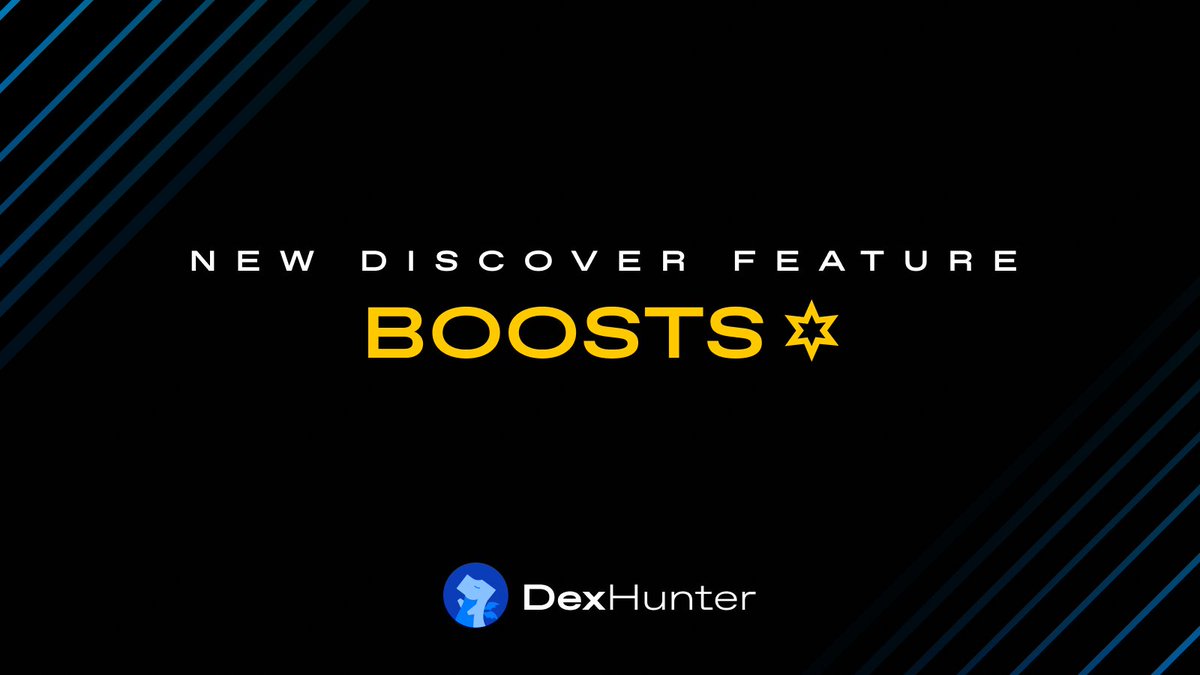 DexHunterIO's tweet photo. Introducing a new experimental token discovery feature: boosts⭐️⭐️⭐️

Short🧵 https://t.co/2DOfh4a17S