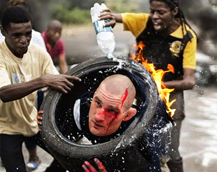 AnonInterist's tweet photo. Sean getting culturally enriched by the South African majority.
