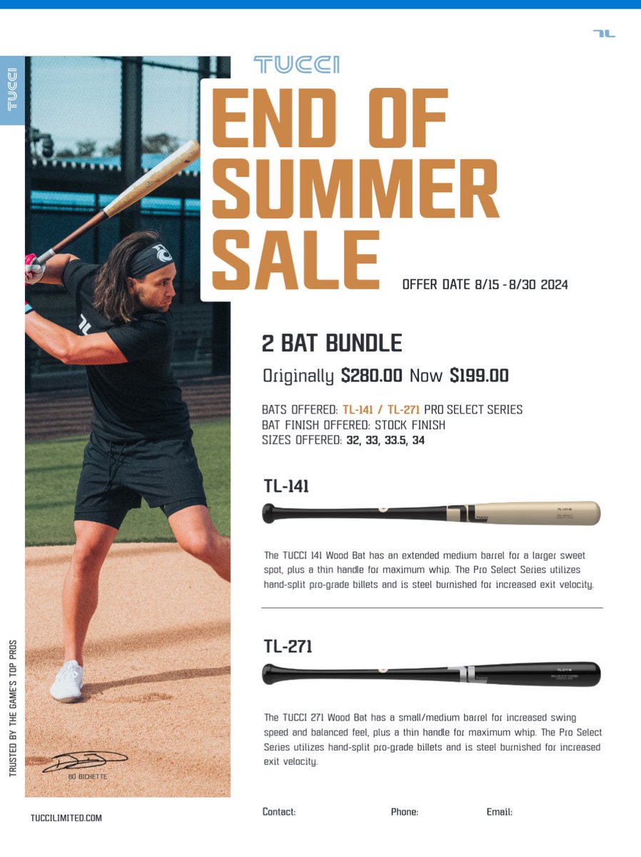 TUCCI LIMITED BATS SALES REP tweet media