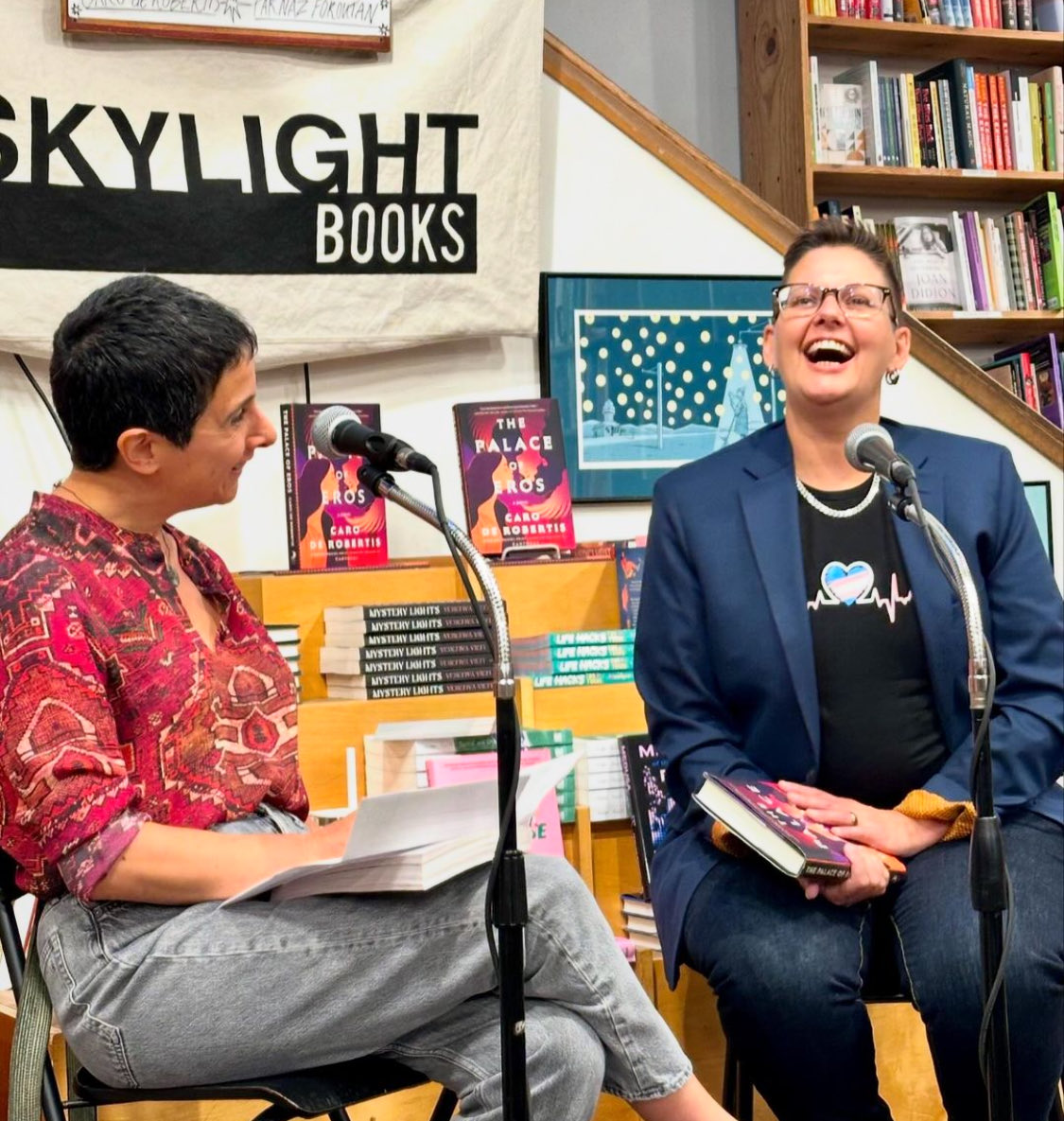 Caro De Robertis (@caroderobertis) on Twitter photo HAPPY BUTCH APPRECIATION DAY ✨🙌🏼 butches are amazing, always.
In celebration, here’s an excerpt of my <a href="/ElectricLit/">Electric Literature</a> shout out to butches, and a glimpse of me with Parnaz Foroutan at <a href="/skylightbooks/">Skylight Books</a> on Friday night just bursting with butch joy HAPPY BUTCH APPRECIATION DAY ✨🙌🏼 butches are amazing, always.
In celebration, here’s an excerpt of my <a href="/ElectricLit/">Electric Literature</a> shout out to butches, and a glimpse of me with Parnaz Foroutan at <a href="/skylightbooks/">Skylight Books</a> on Friday night just bursting with butch joy