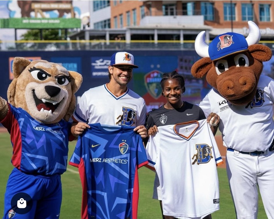 thatpintolife's tweet image. Another moment in #ThatPintoLife, Brianna throws out the first pitch for the historic Durham Bulls at the #DBAP. #ThatPintoLifeNeverStops #durhambulls #tripleabaseball #nwsl #durham