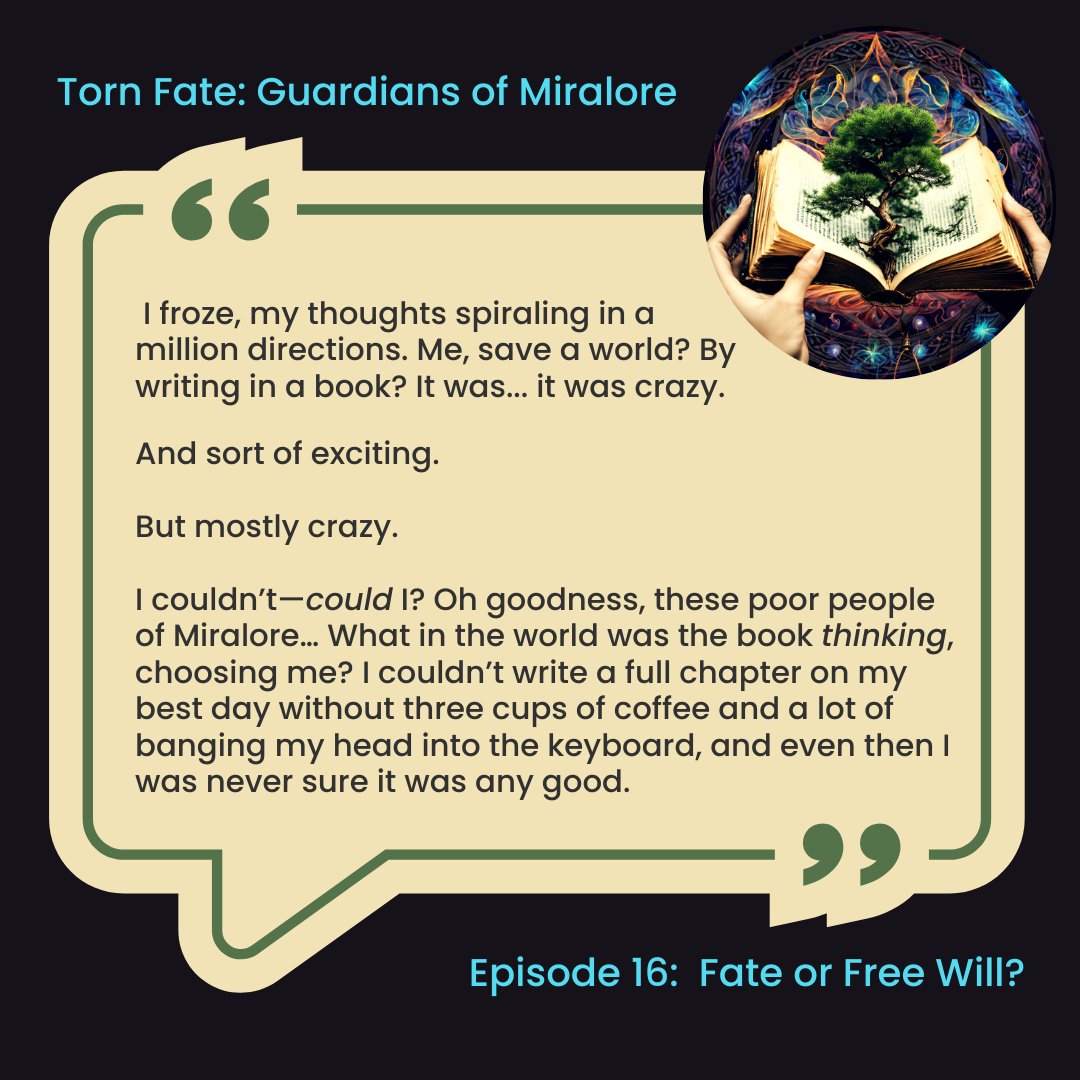 cryscrawford's tweet photo. Episode 16 of Torn Fate: Guardians of Miralore is live!

Check out this latest episode on Kindle Vella now!
https://t.co/sxw2wS6YnS https://t.co/c6BEmL5www