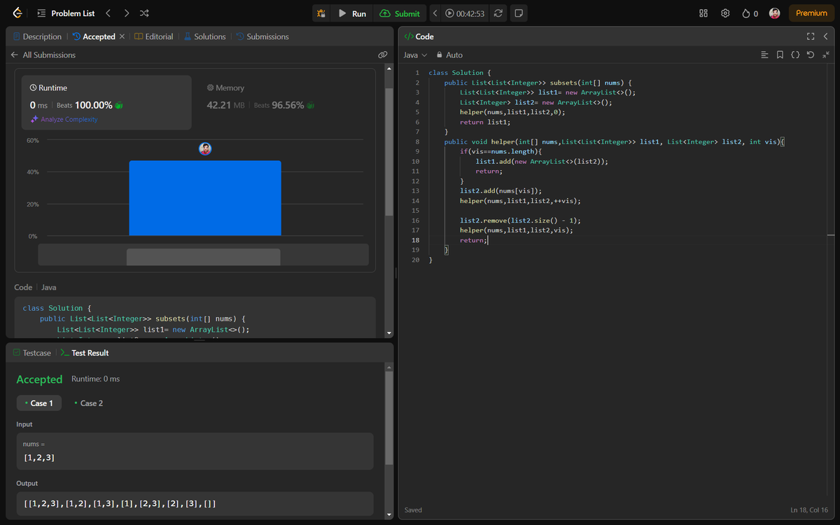 impk1103's tweet photo. #Day79 of #100daysofcodechallenge
-Did a #leetcode question based on backtracking.
#Coding #programming #backend_developer https://t.co/mfItH2y16F