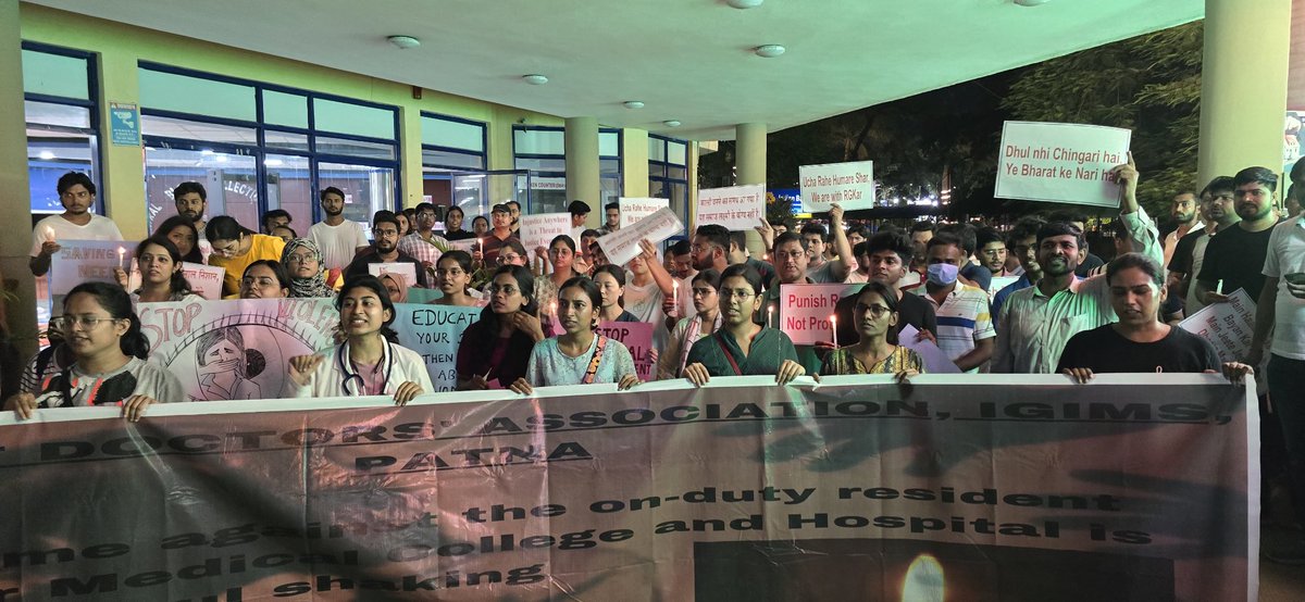 RDAigims's tweet photo. Day 5 and counting!!! When our demands will be fulfilled? GIVE JUSTICE &amp; IMPLEMENT  CPA Strike continues  in IGIMS Patna
@AHindinews @ANI @officecmbihar @FAIMA_INDIA_ @FordaIndia @Indian__doctor @PTI_News @ndtv @republic @htTweets #JusticeForDoctor #kolkatahorror #WeWantJustice https://t.co/OOWhjM2Swp