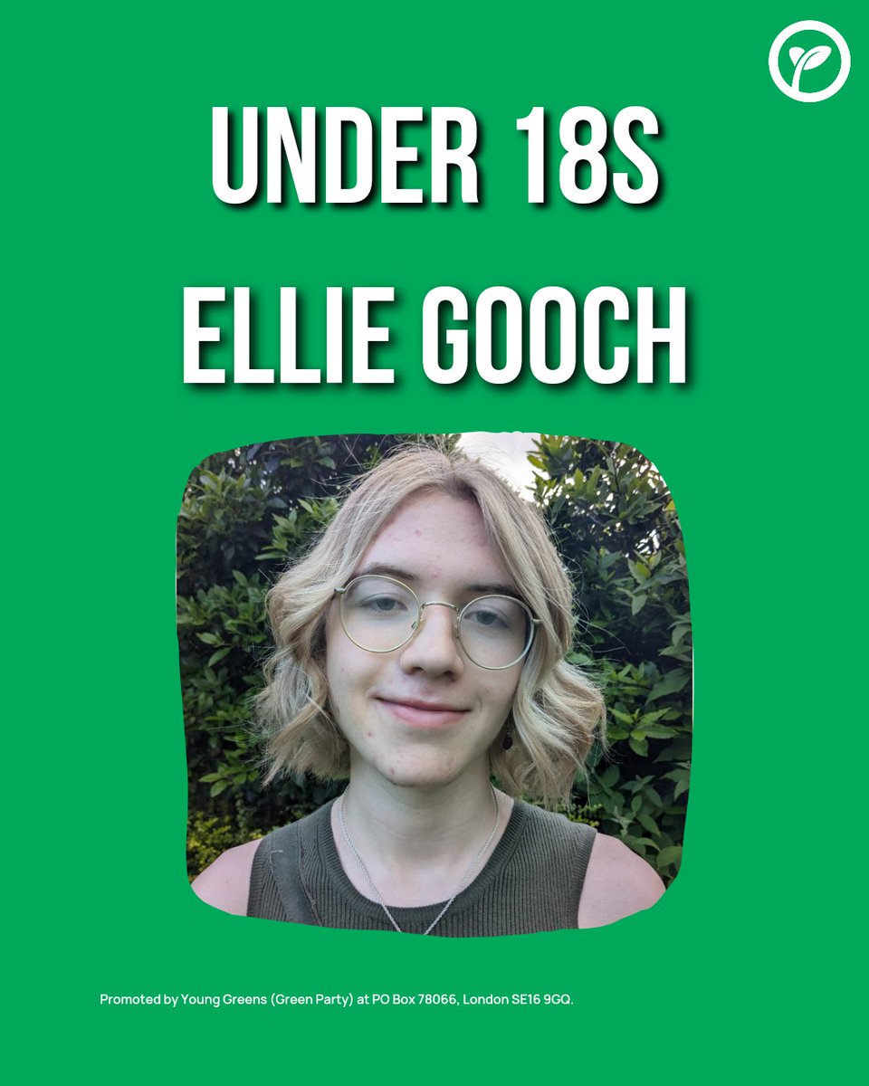 YoungGreenParty's tweet photo. Under 18s Officer Ellie Gooch 💚 https://t.co/T8QQ4Iv3eK