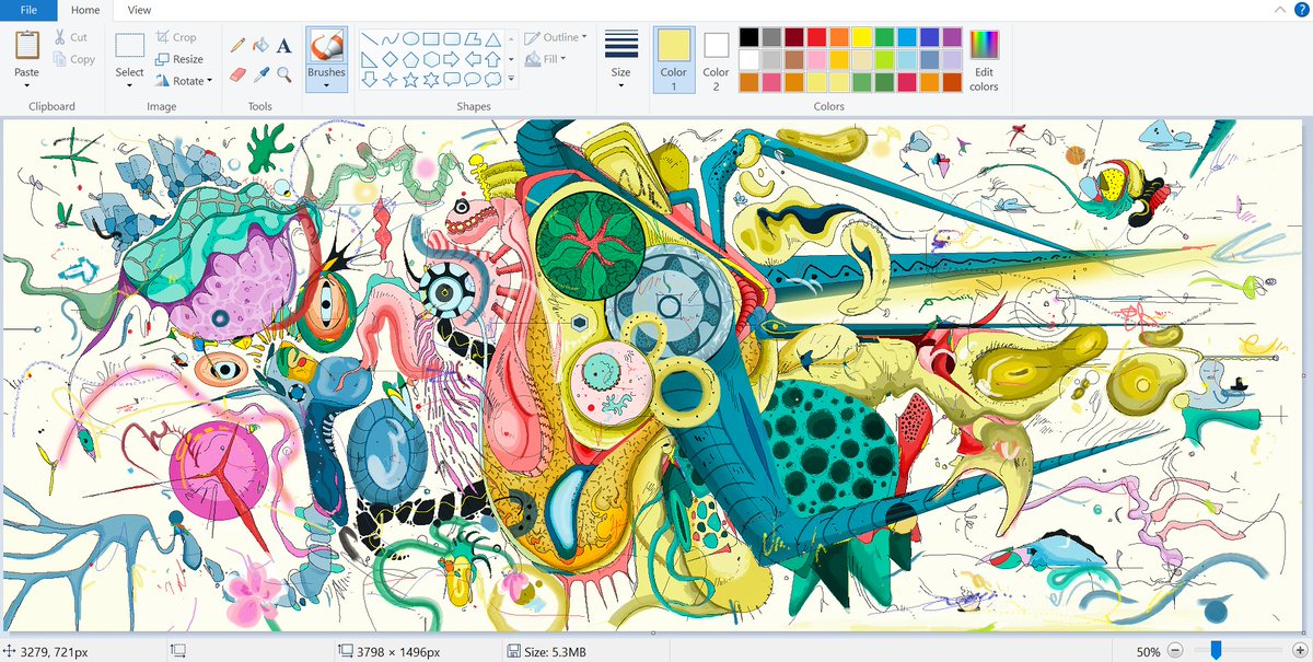 Some of my recent works I did on MS Paint